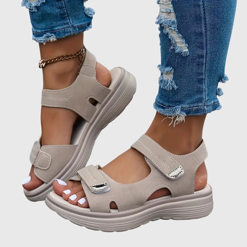 Women's Platform Comfort Sandals with Adjustable Straps and Arch Support - Image 8