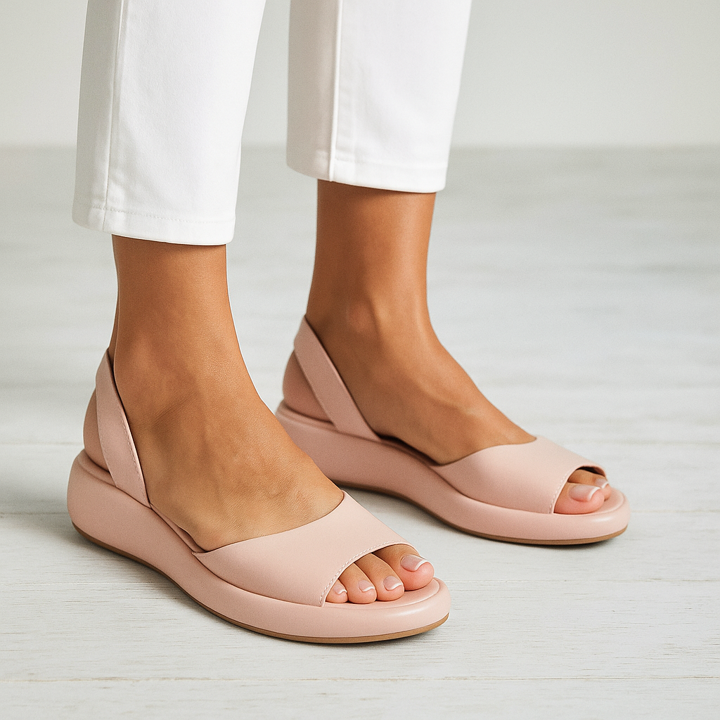 Women's Platform Slingback Sandals with Cushioned Footbed and Open Toe - Image 1