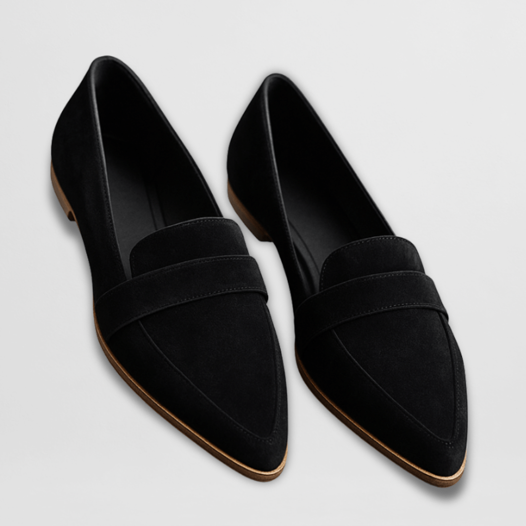 Women's Pointed Toe Suede Loafers Slip-On with Support - Image 3