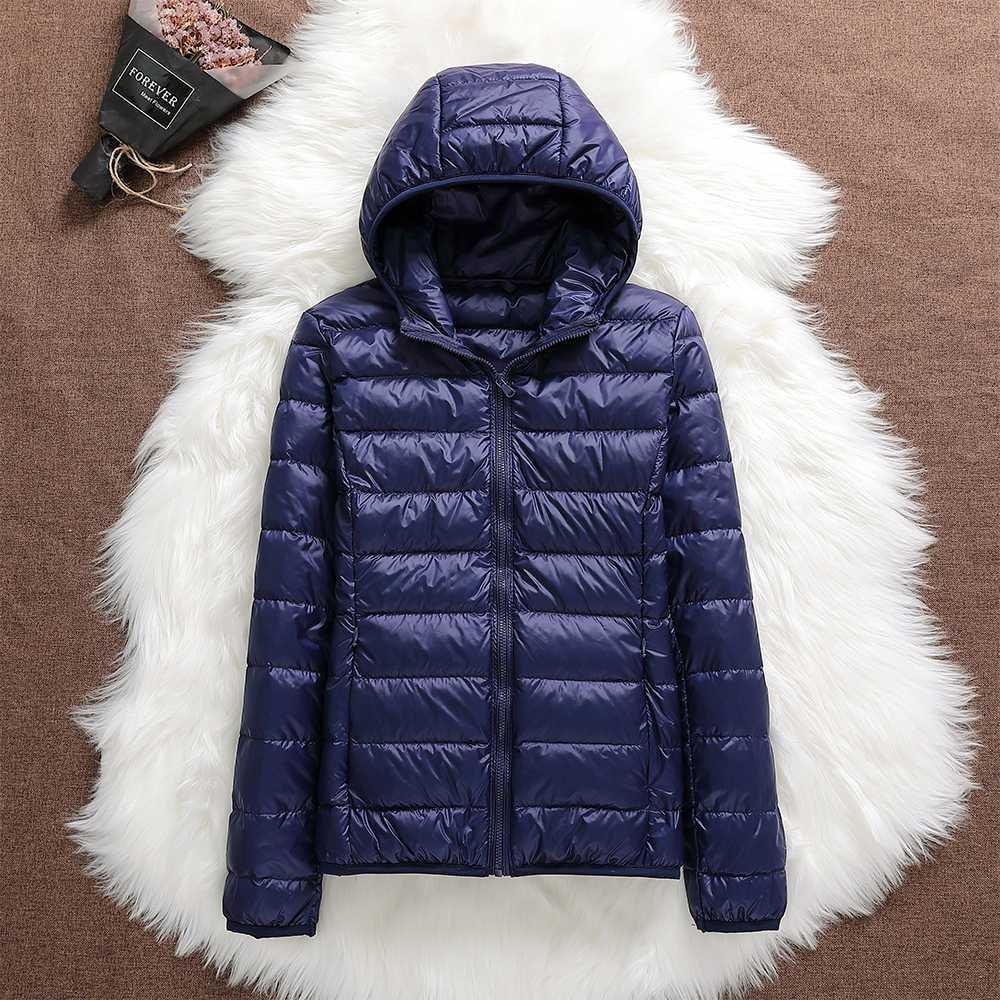 Women's Puffer Jacket Hooded Quilted with Zip Closure - Image 3
