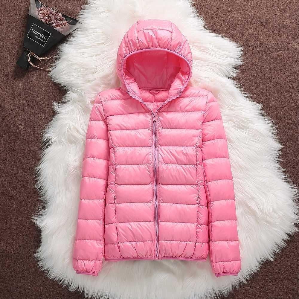 Women's Puffer Jacket Hooded Quilted with Zip Closure - Image 6