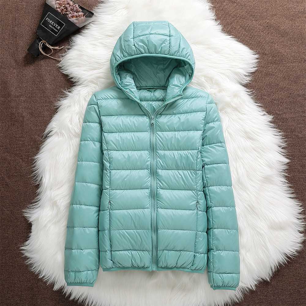 Women's Puffer Jacket Hooded Quilted with Zip Closure - Image 7