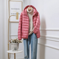 Women's Puffer Jacket Hooded with Quilted Zip Closure - Image 1