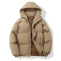 Women's Puffer Jacket Quilted Hooded with Drawstring Hem and Insulated Long Sleeves - Image 1