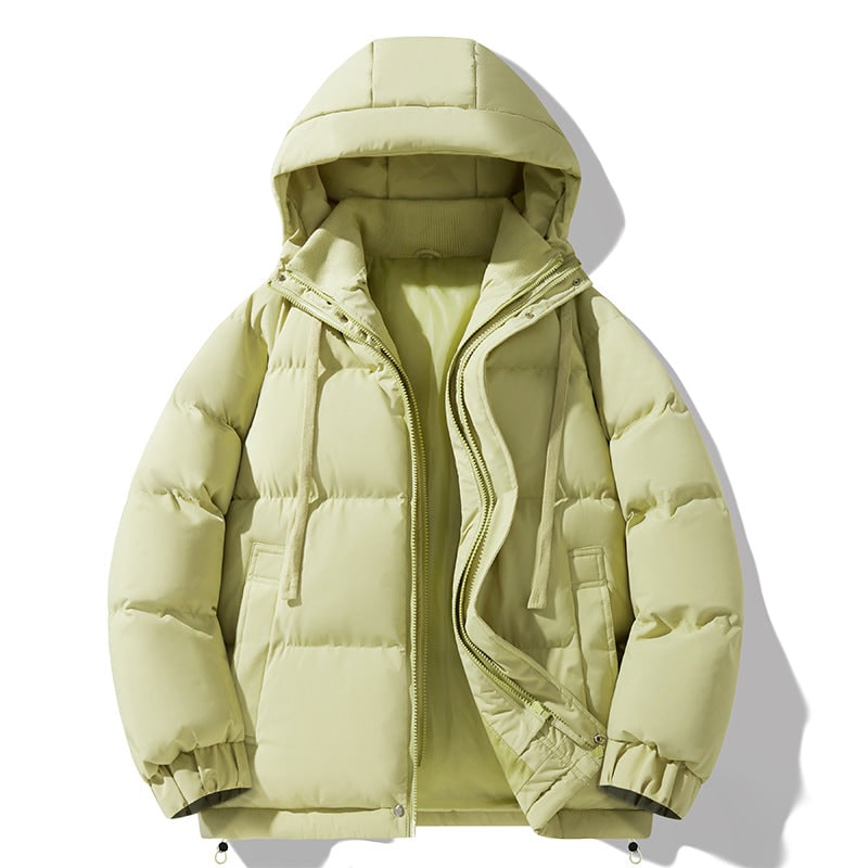 Women's Quilted Puffer Jacket with Hood Drawstring and Snap Storm Flap - Image 8
