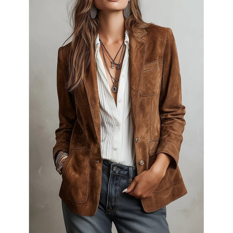 Suede Look Blazer