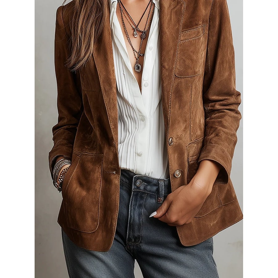 Blazer in Wildlederoptik