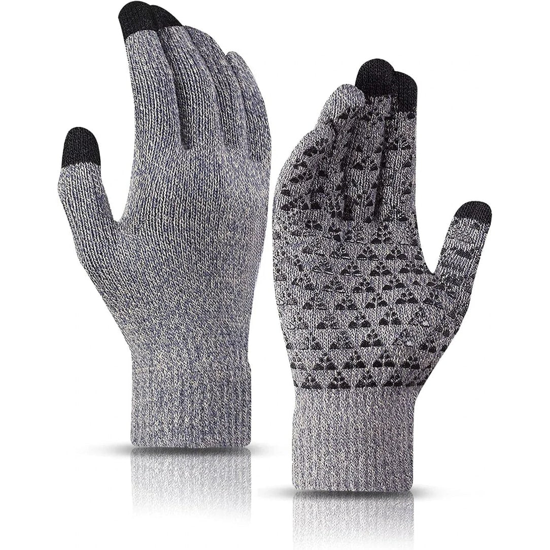 Women's Touchscreen Winter Gloves Knit with Silicone Grip and Conductive Fingertips - Image 1