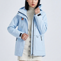 Women's Waterproof Rain Jacket with Drawstring Waist and Hooded Design - Image 1