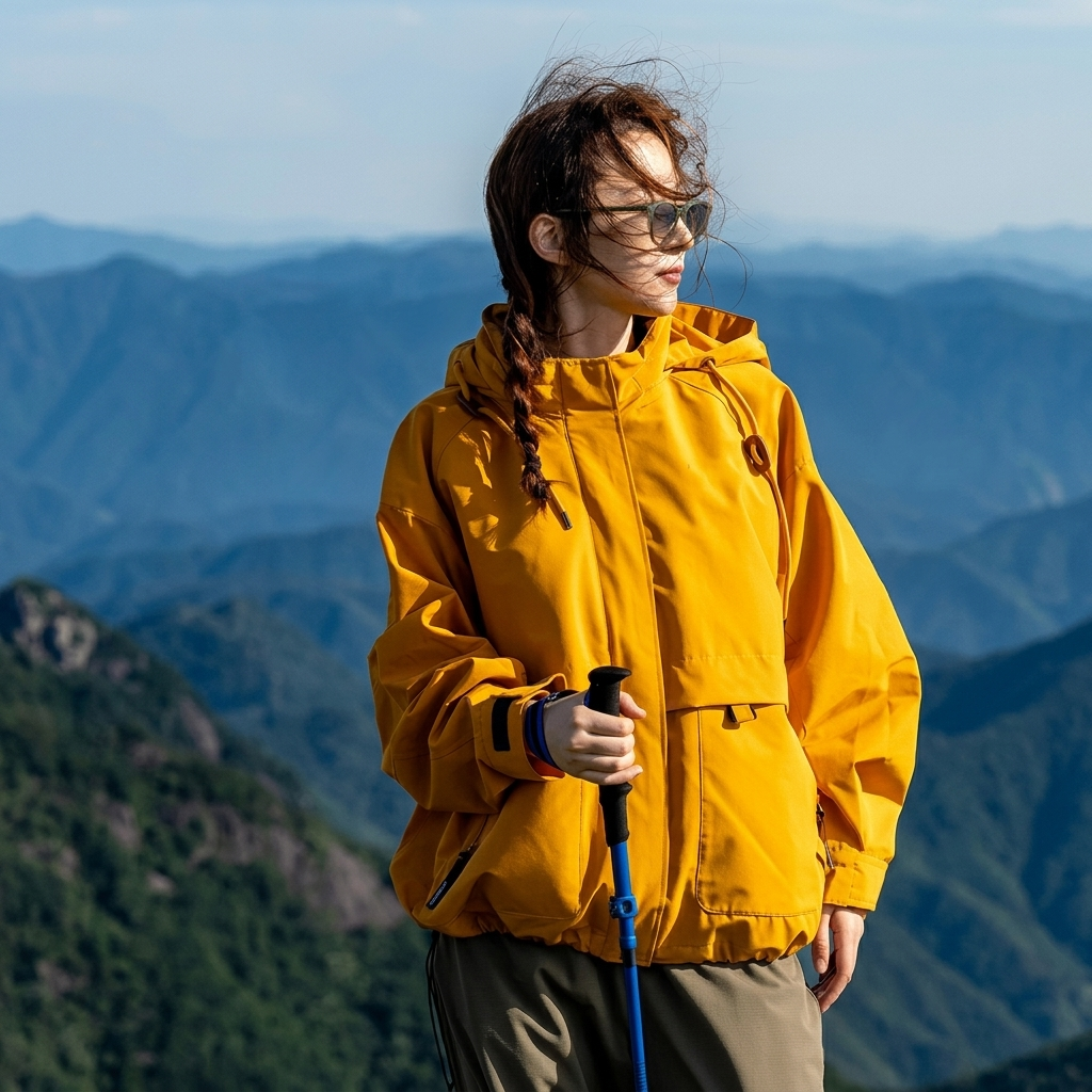 Women's Waterproof Rain Jacket with Drawstring Waist and Hooded Design - Image 6