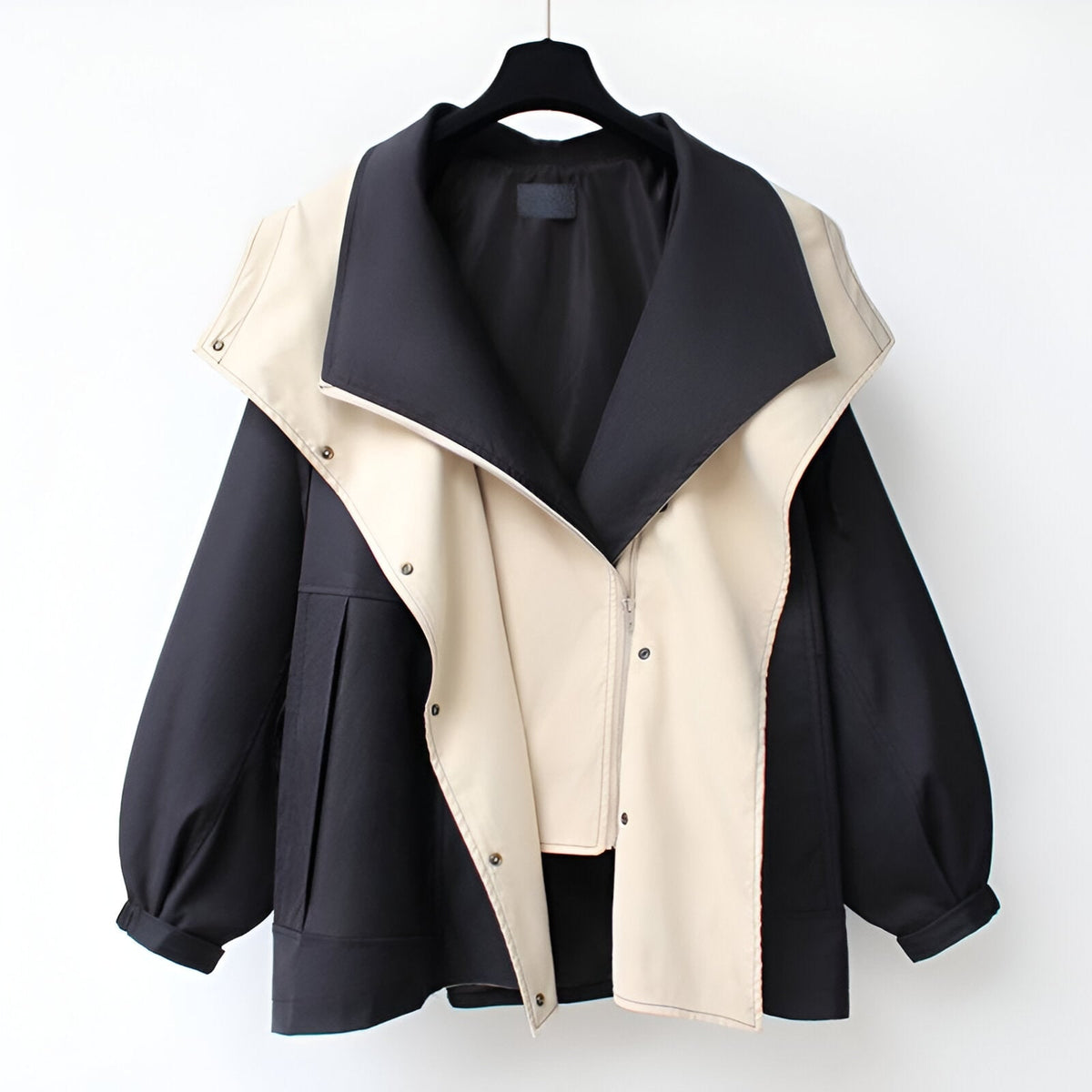 Women's Windbreaker Jacket with Hood and Drawstring Waist - Image 3