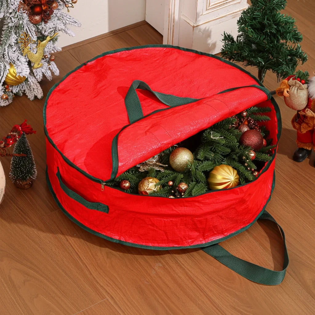 Wreath and Christmas Tree Storage Bag with Dual Zipper - Image 1